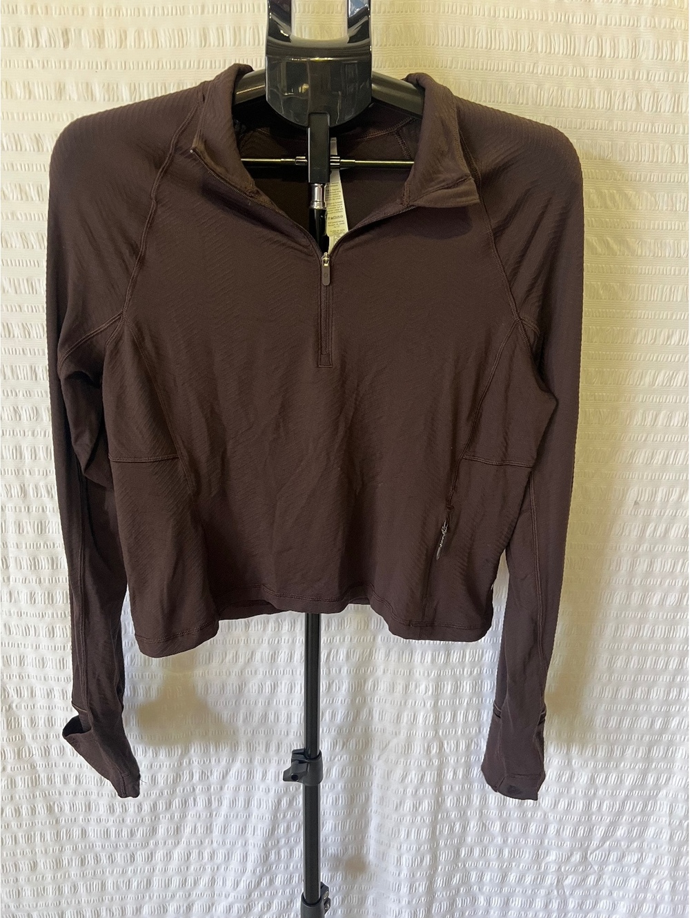 Lululemon It’s Rulu™ Cropped Half Zip Pullover – Brown – XL